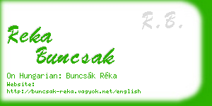 reka buncsak business card