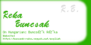 reka buncsak business card